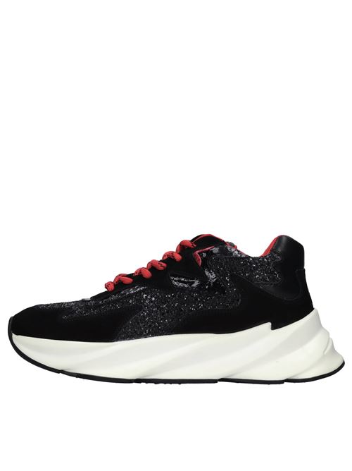 Sneakers in pelle ed ecopelle ELENA IACHI | E2210NERO-ROSSO